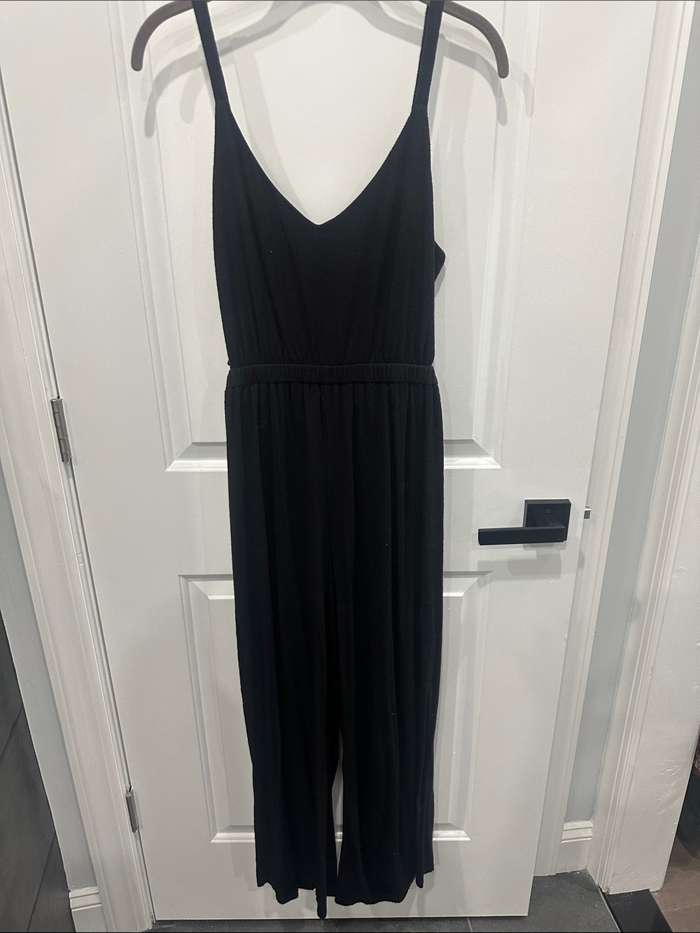 LOFT Black Sleeveless V-Neck Jumpsuit